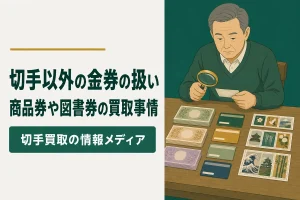 商品券やテレホンカードなど切手以外の金券の扱い