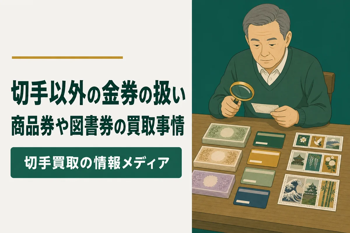 商品券やテレホンカードなど切手以外の金券の扱い