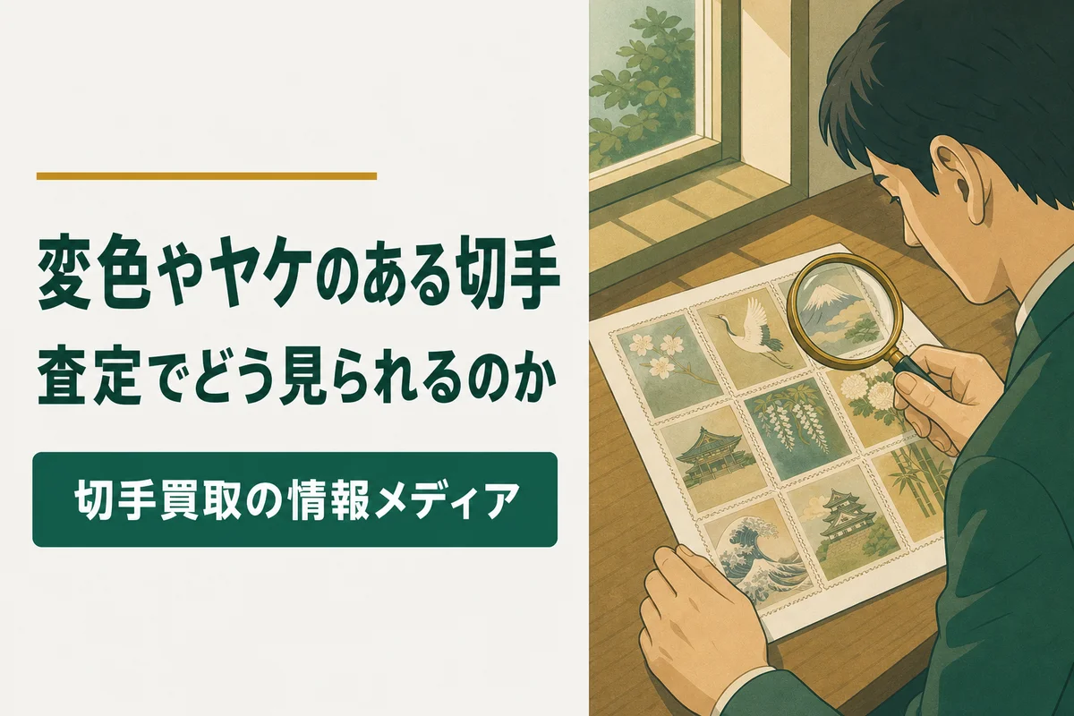 変色・ヤケ・シミのある切手はどう扱われるか