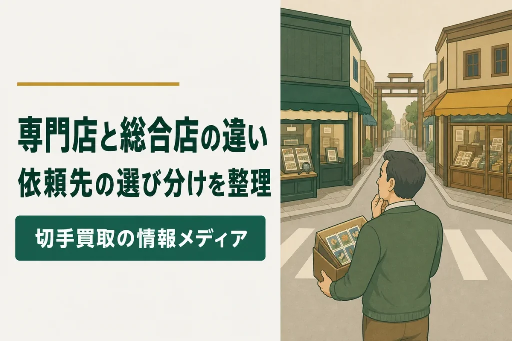 切手専門店と総合リサイクル店の違い｜依頼先の選び分け